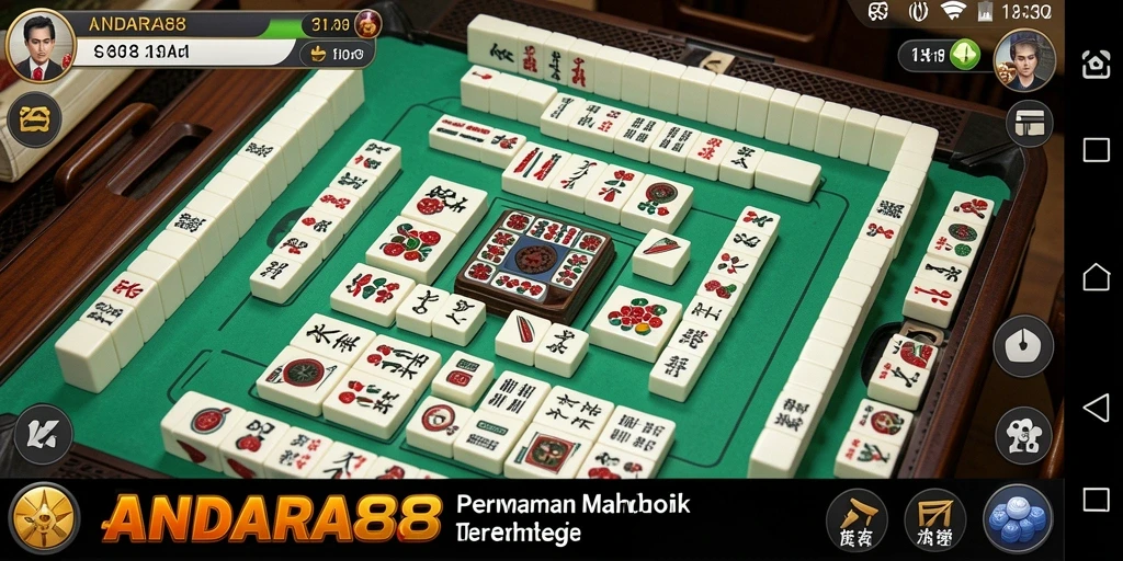 Tampilan menarik dari gameplay Mahjong yang seru di ANDARA88.