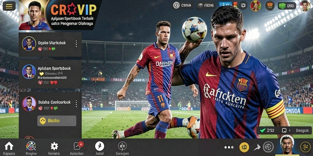 Tampilan gameplay Sportsbook yang interaktif dan menarik dari CR7VIP.