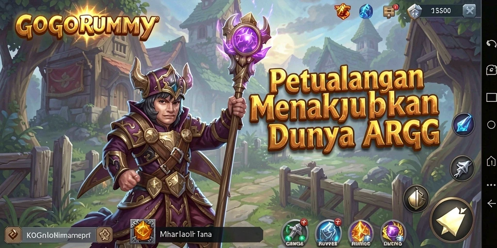 Tampilan gameplay GOGORUMMY dengan aksi seru dan grafis yang menakjubkan.