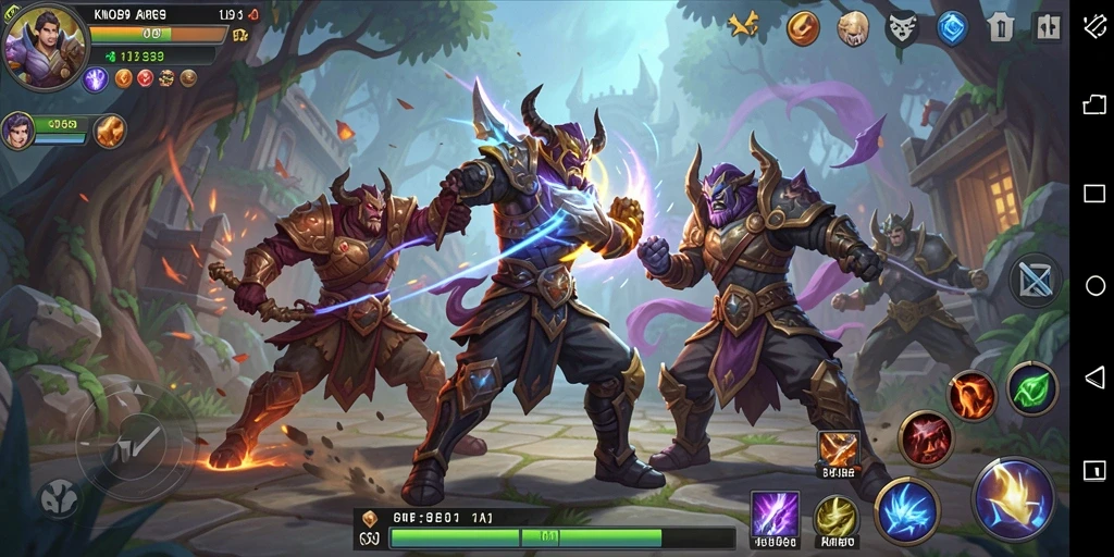 Tampilan gameplay menakjubkan dari KNO89 di arena pertempuran.