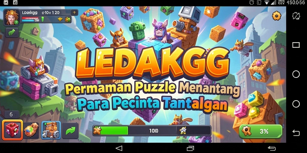 Gameplay LEDAKGG menampilkan berbagai tantangan puzzle yang seru dan menarik.