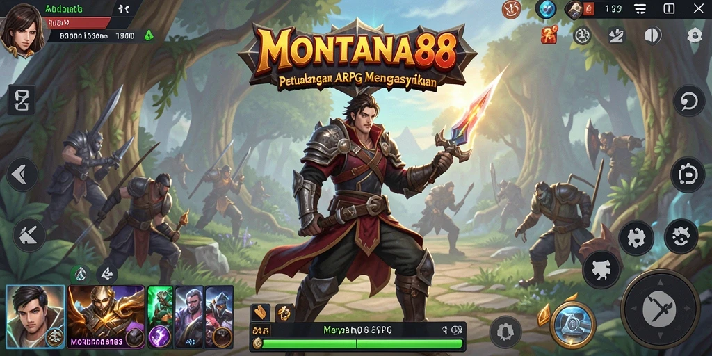 Screenshot MONTANA88 menunjukkan aksi seru dalam pertempuran ARPG.