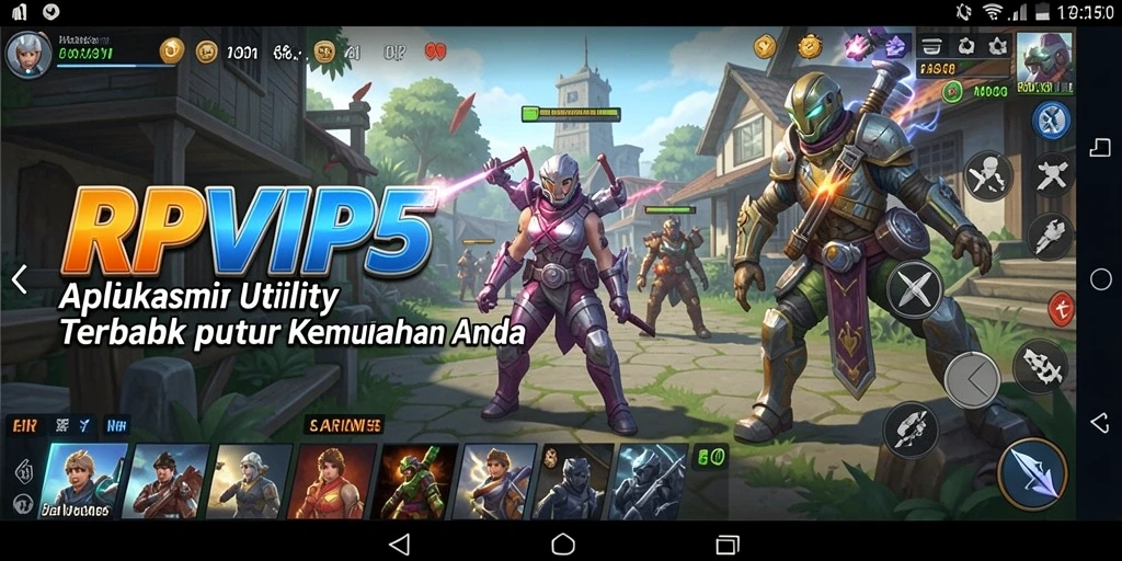 Tampilan antarmuka intuitif aplikasi RPVIP5 untuk kemudahan penggunaan.