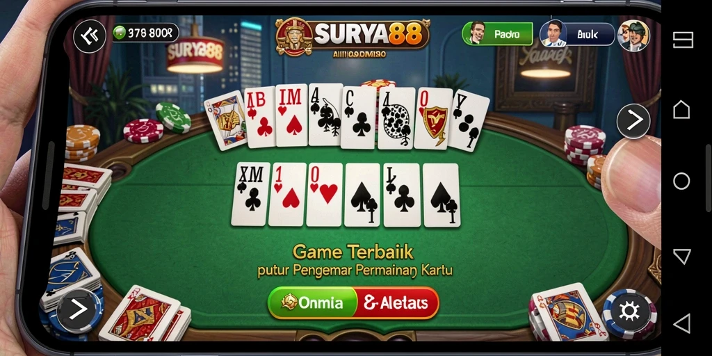 Tampilan menarik dan seru dalam permainan Domino SURYA88.
