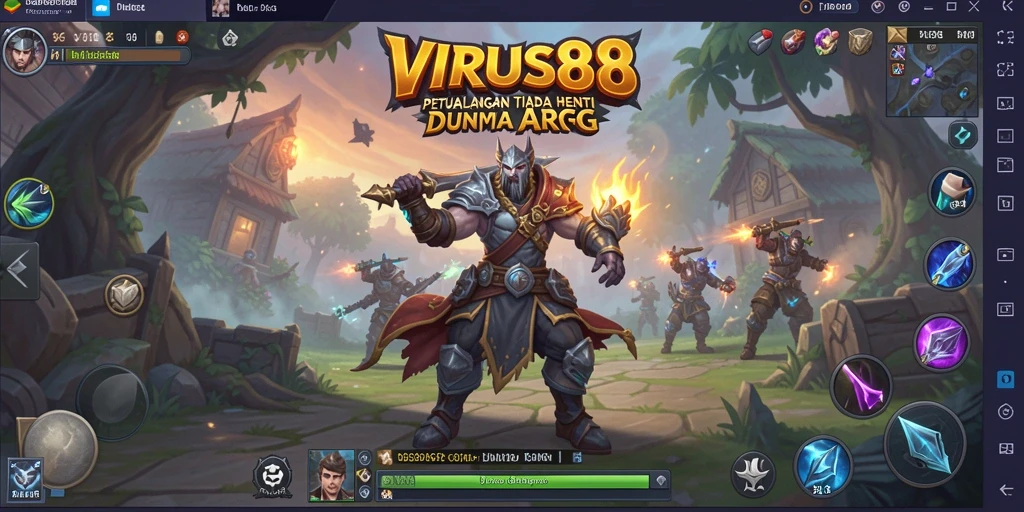 Tampilan gameplay seru dan menegangkan dari VIRUS88 di dunia ARPG.